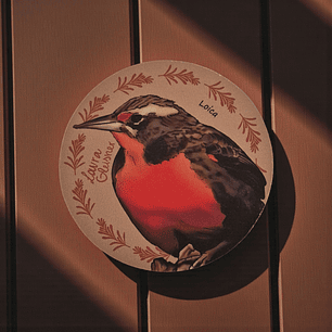 Posavaso Coleccionable Loica 10x10cm.