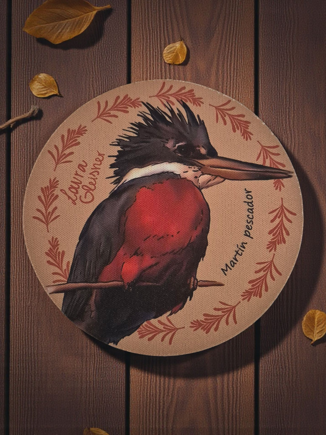 Posavaso Coleccionable Martín Pescador 10x10cm. 1