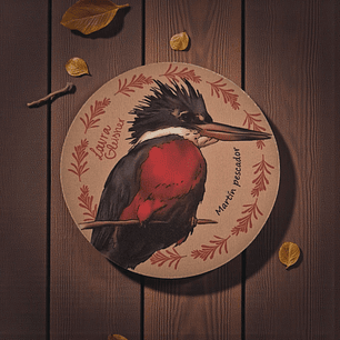 Posavaso Coleccionable Martín Pescador 10x10cm.