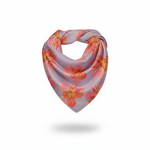 Pañuelo Alstroemeria 70x70cm.