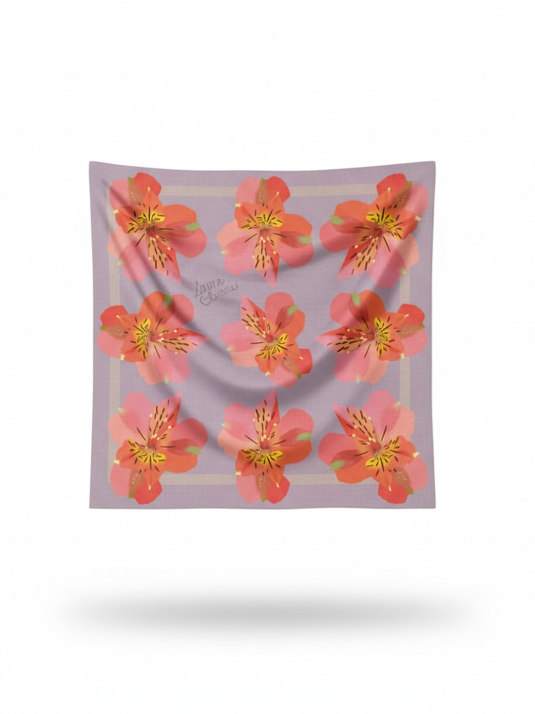 Pañuelo Alstroemeria 70x70cm. 2