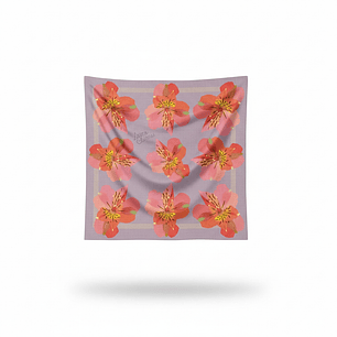 Pañuelo Alstroemeria 70x70cm.