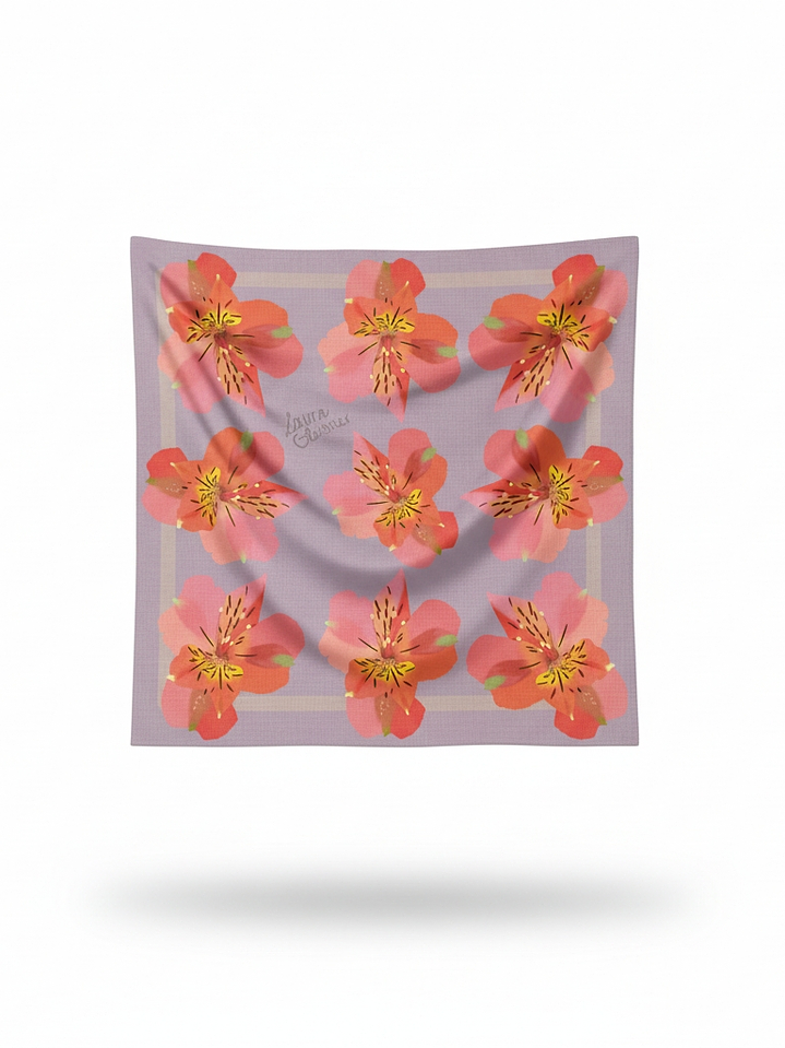 Pañuelo Alstroemeria 70x70cm. 2