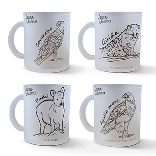 Pack 4 Tazones Vidrio Empavonado 325ml