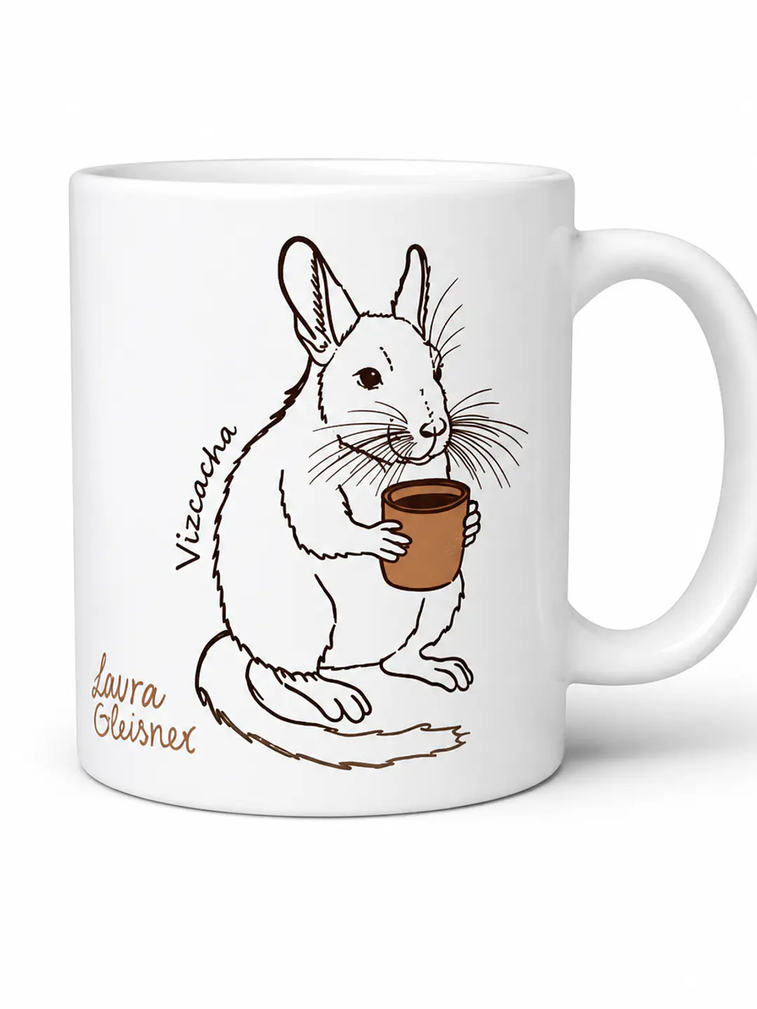 Tazón Cerámica Fauna cafetera Vizcacha-Monito 325ml 2