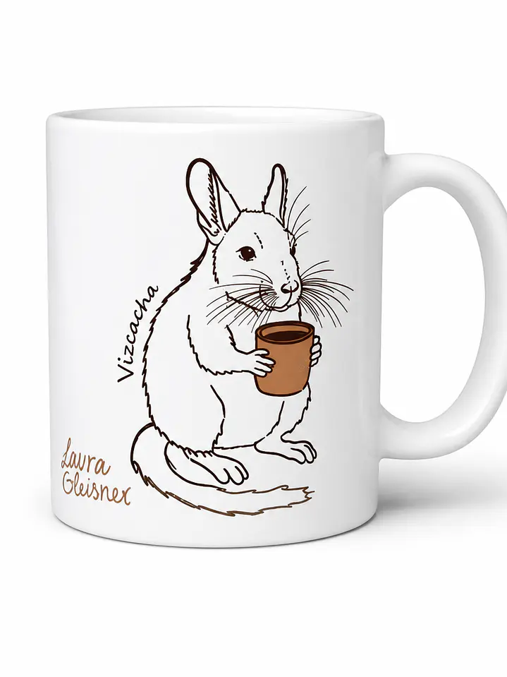 Tazón Cerámica Fauna cafetera Vizcacha-Monito 325ml 2
