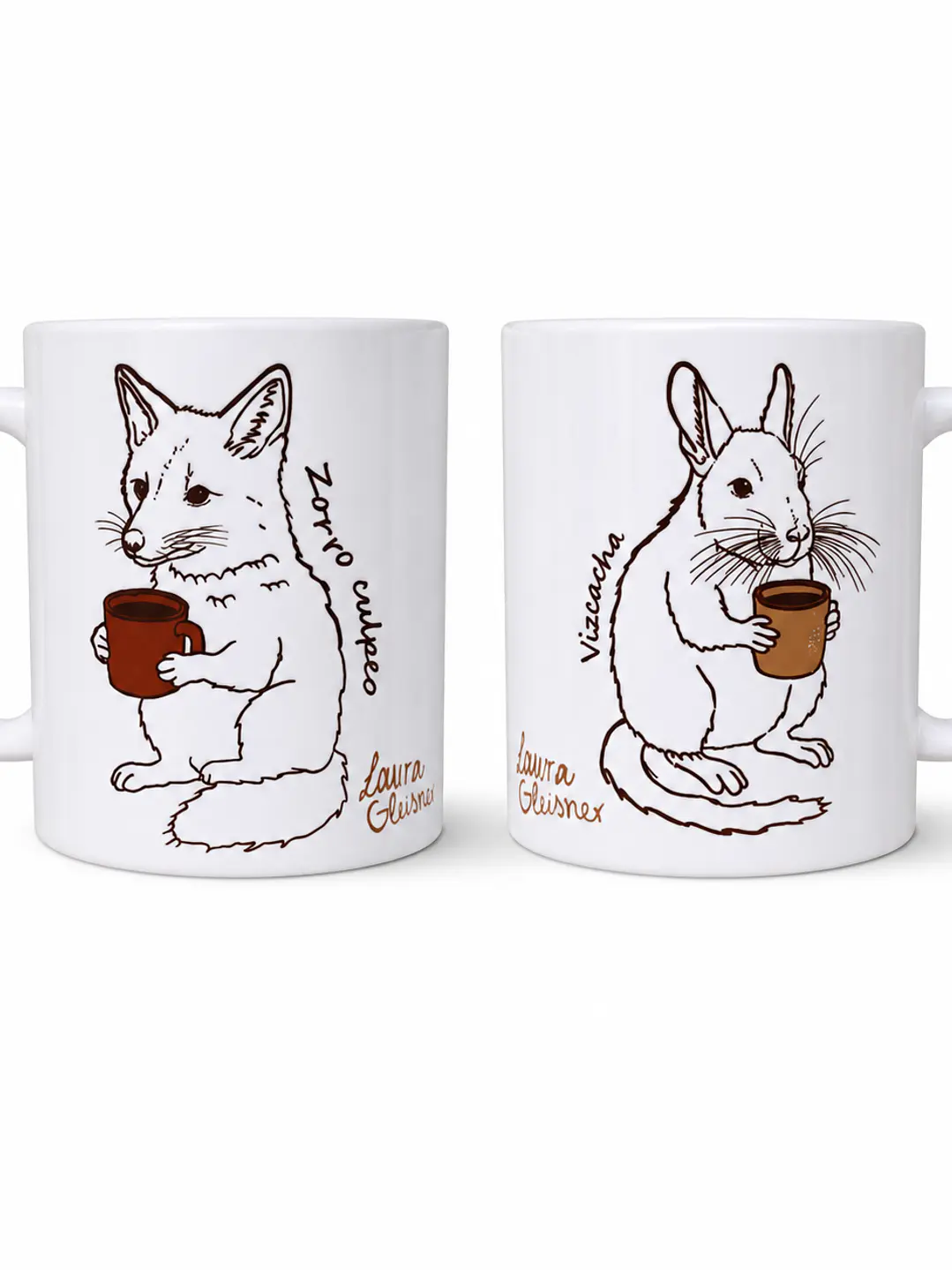 Pack 2 Tazones Fauna cafetera 325ml 1
