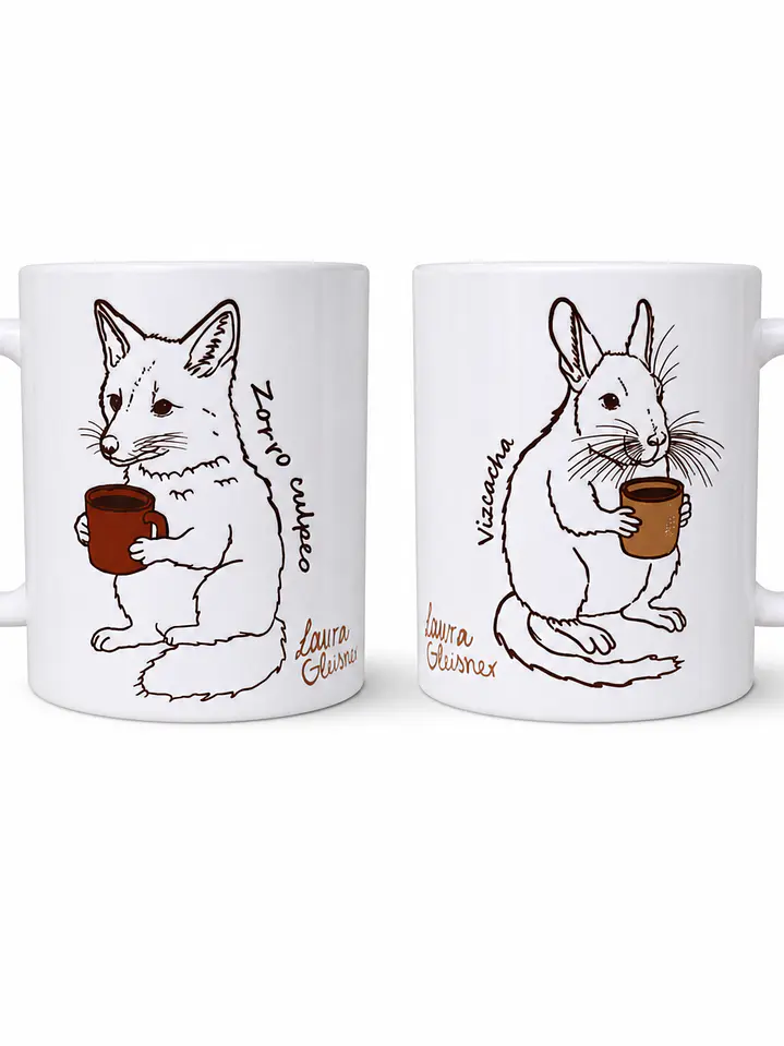 Pack 2 Tazones Fauna cafetera 325ml 1