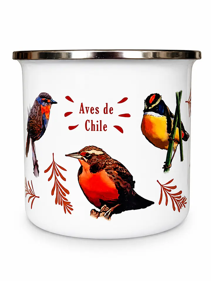 Tazón Enlozado Aves de Chile 350ml 3