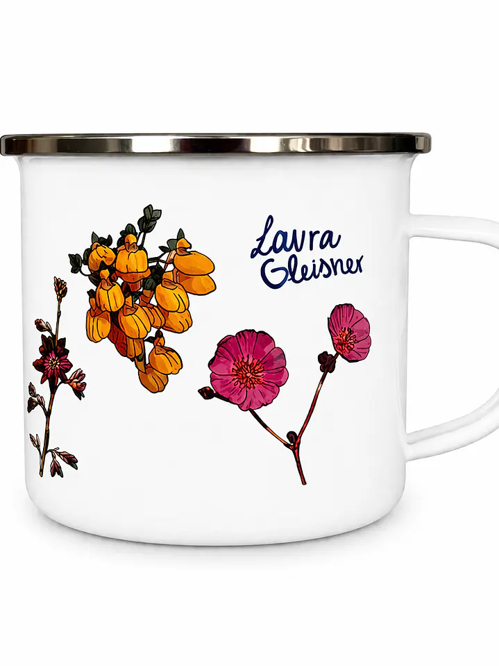 Tazón Enlozado Flores Nativas 350ml 1