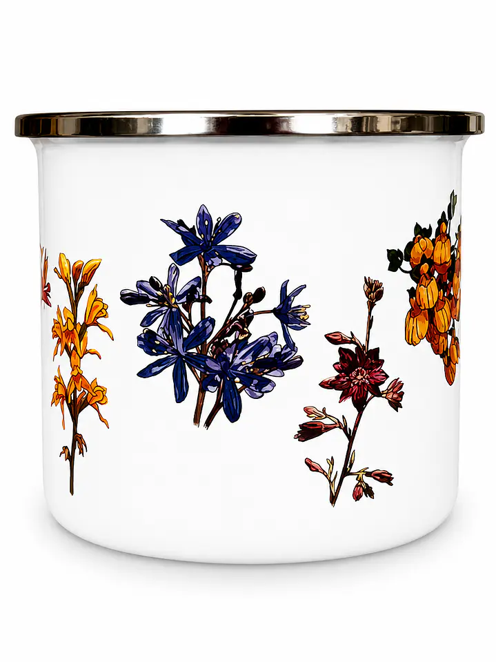 Tazón Enlozado Flores Nativas 350ml 2