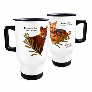 Tazón Mug Térmico Puma y Zorro 414ml 