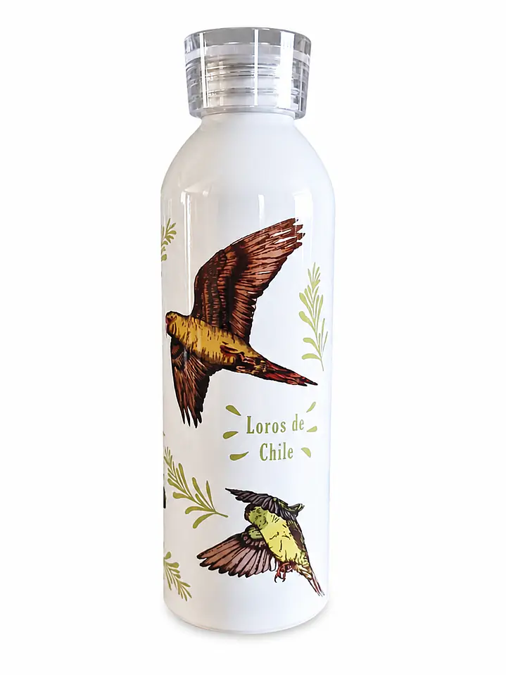 Botella Aluminio Loros Chilenos 750ml 2