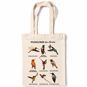 Bolsa Totebag Picaflores de Chile 