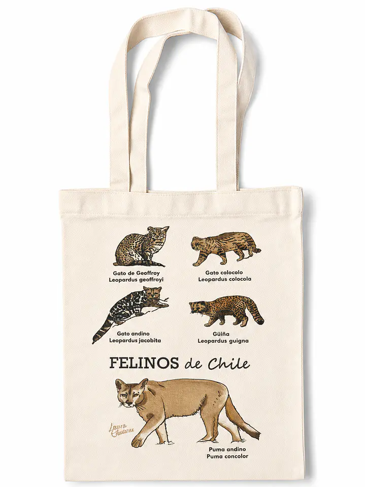 Bolsa Totebag Felinos de Chile 1