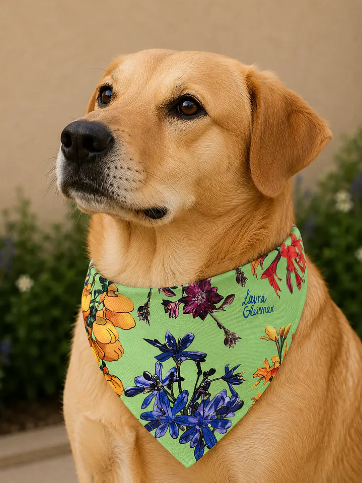 Bandana Perro Flores 2