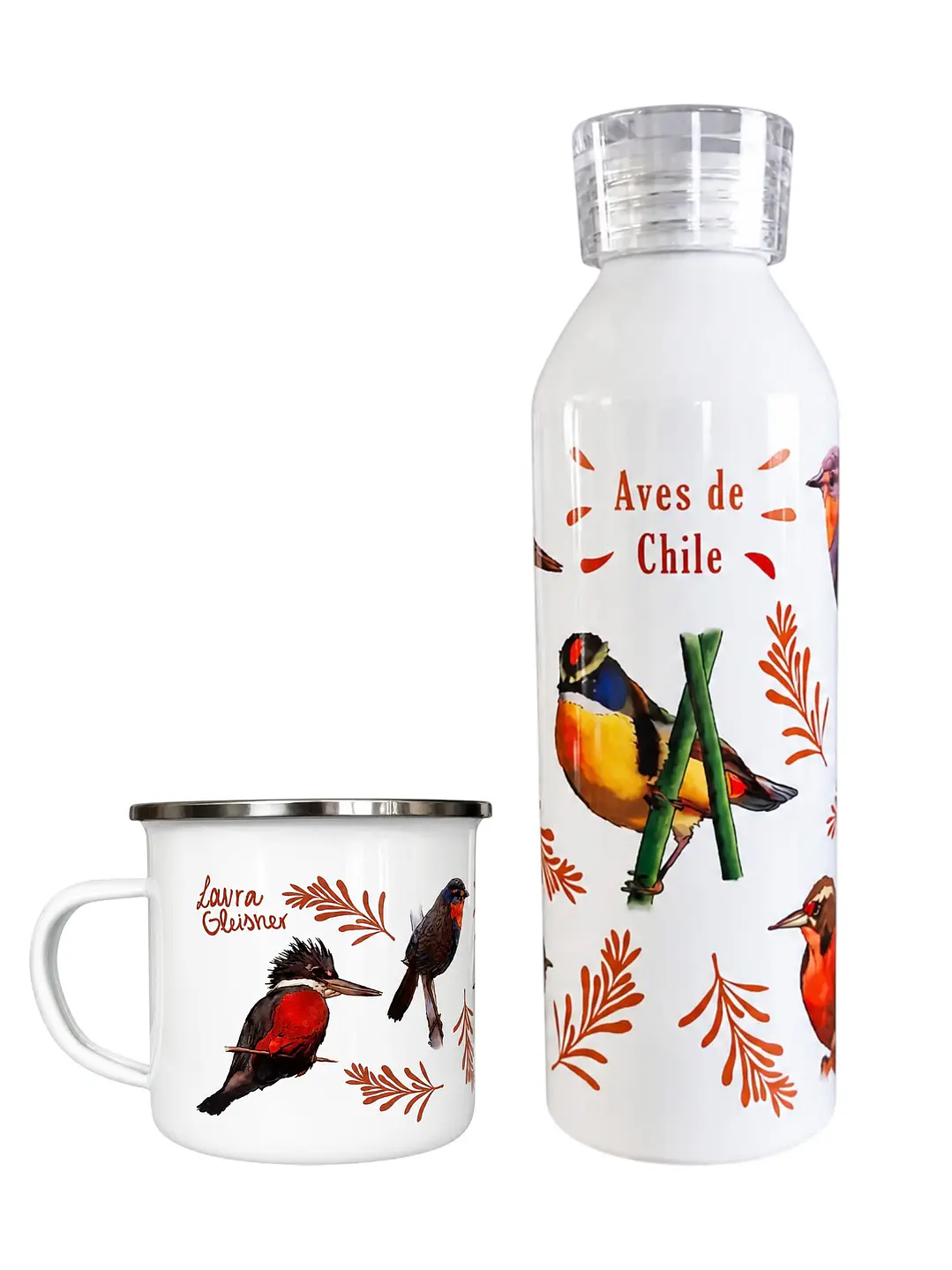 Pack Aves de Chile: Tazón Enlozado + Botella 750ml 1