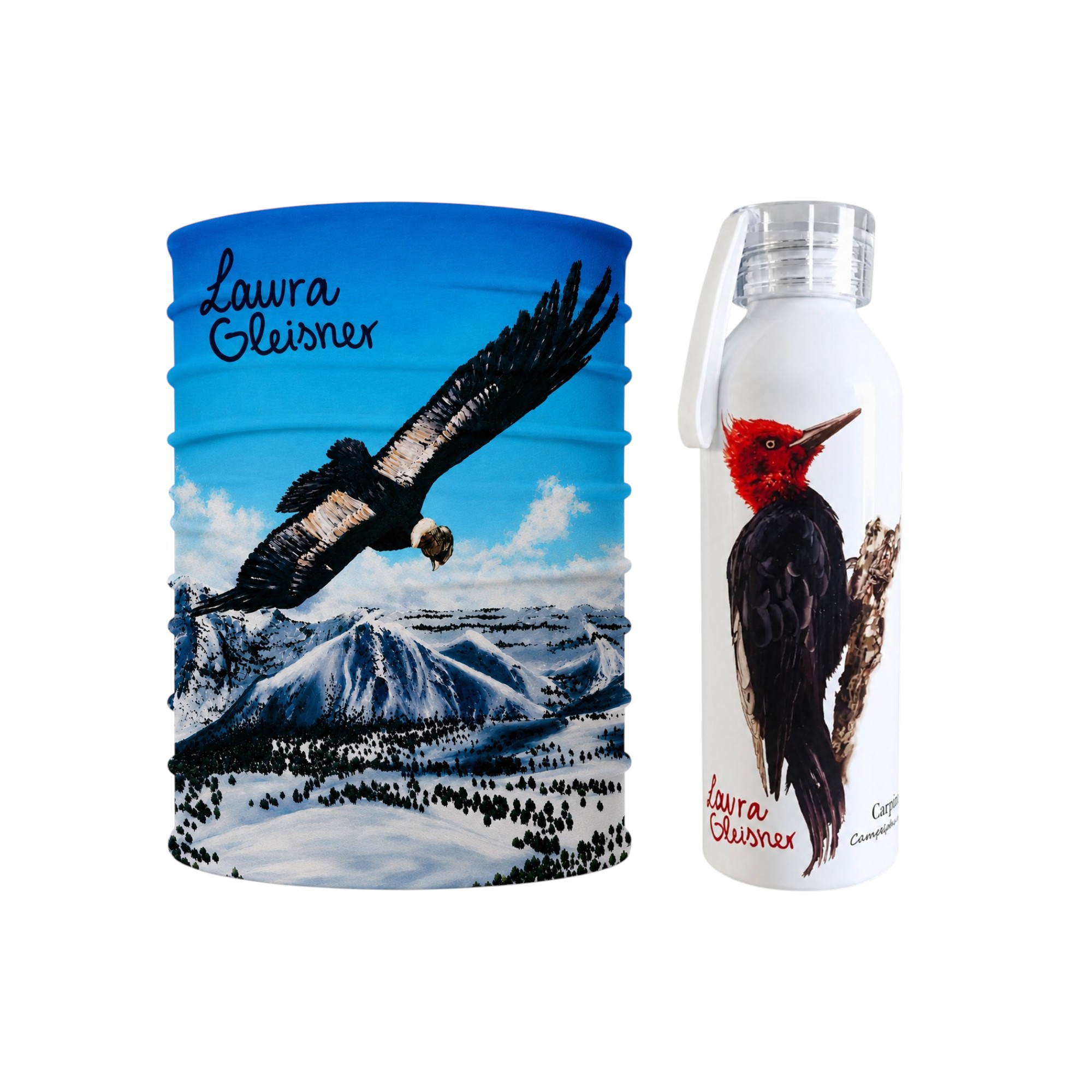 Pack Outdoor: Bandana Tubular Cóndor + Botella Carpintero 750 ml