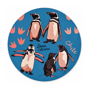 Mousepad de Pingüinos de Chile Redondo