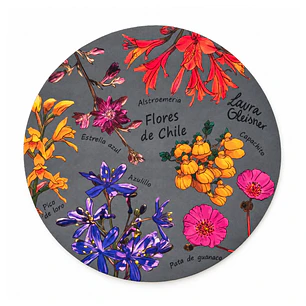 Mousepad Flores Nativas de Chile Redondo