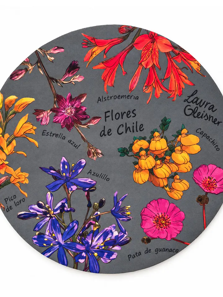 Mousepad Flores Nativas de Chile Redondo 1