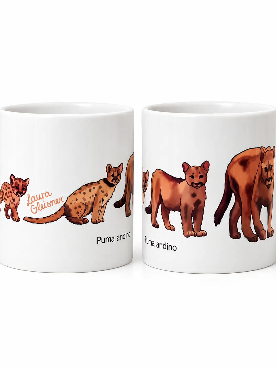 Pack 2 Tazones Cerámica: Puma en crecimiento 1
