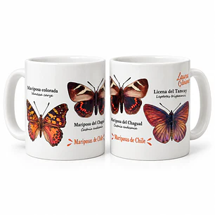 Pack 2 Tazones Cerámica: 3 Mariposas de Chile