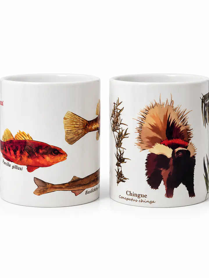 Pack 2 Tazones Cerámica: Chingue y Peces de Chile 1