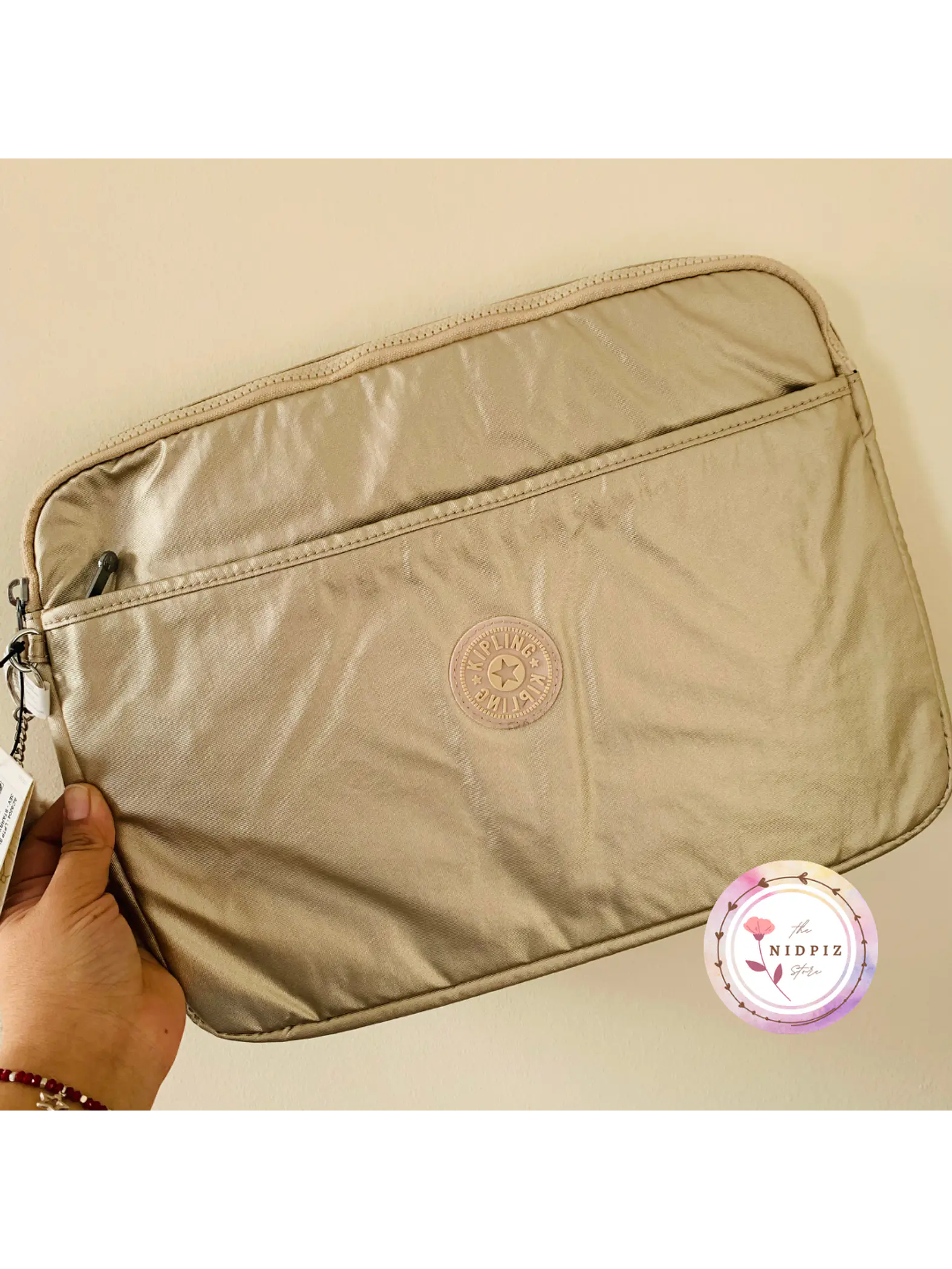 Kipling - Laptop Sleeve Starry Gold Metallic 1