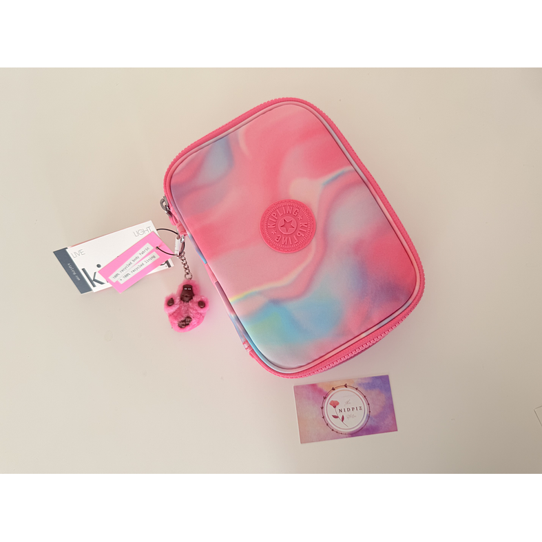 Kipling - Estuche 100 pens Tie Dye Pink 1