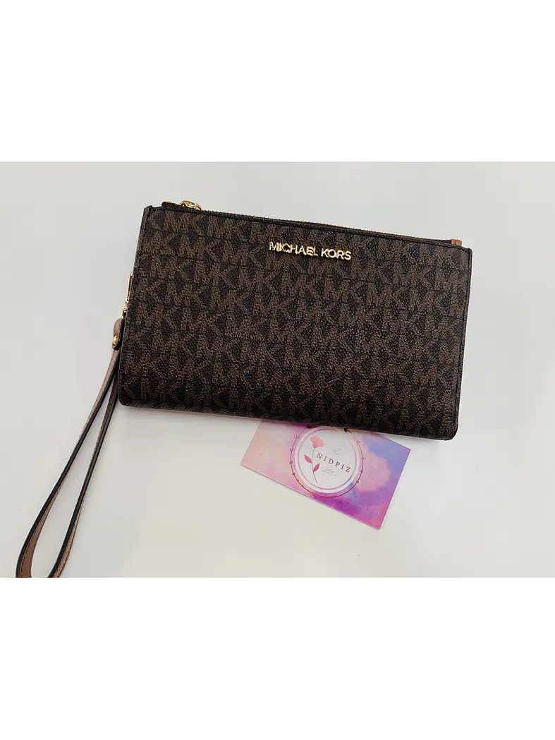 Michael Kors - Billetera Jet Set Travel para Smartphone (Brown) 1