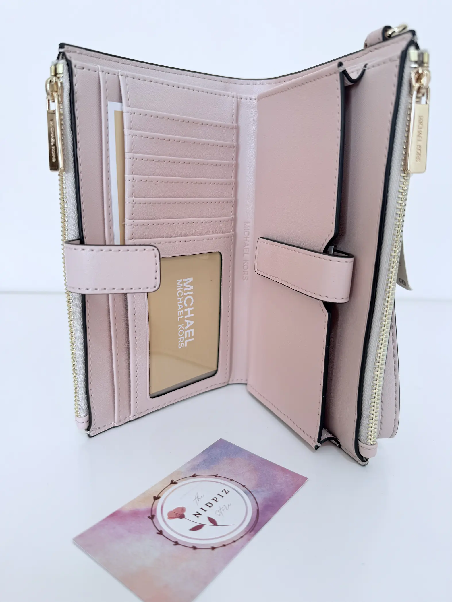 Michael Kors - Billetera Jet Set Travel para Smartphone (Vanilla/Pink) 3