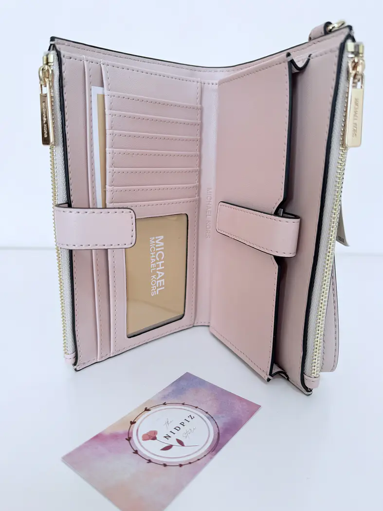 Michael Kors - Billetera Jet Set Travel para Smartphone (Vanilla/Pink) 3