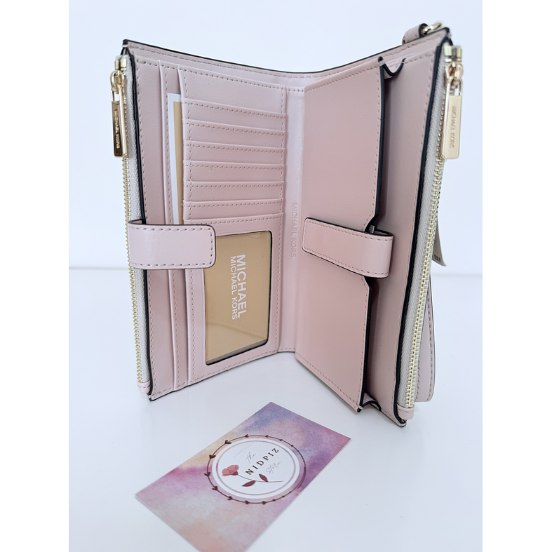 Michael Kors - Billetera Jet Set Travel para Smartphone (Vanilla/Pink) 3