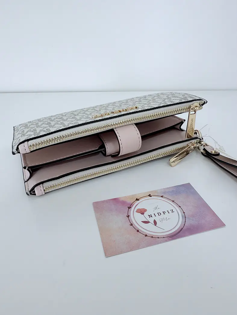 Michael Kors - Billetera Jet Set Travel para Smartphone (Vanilla/Pink) 6