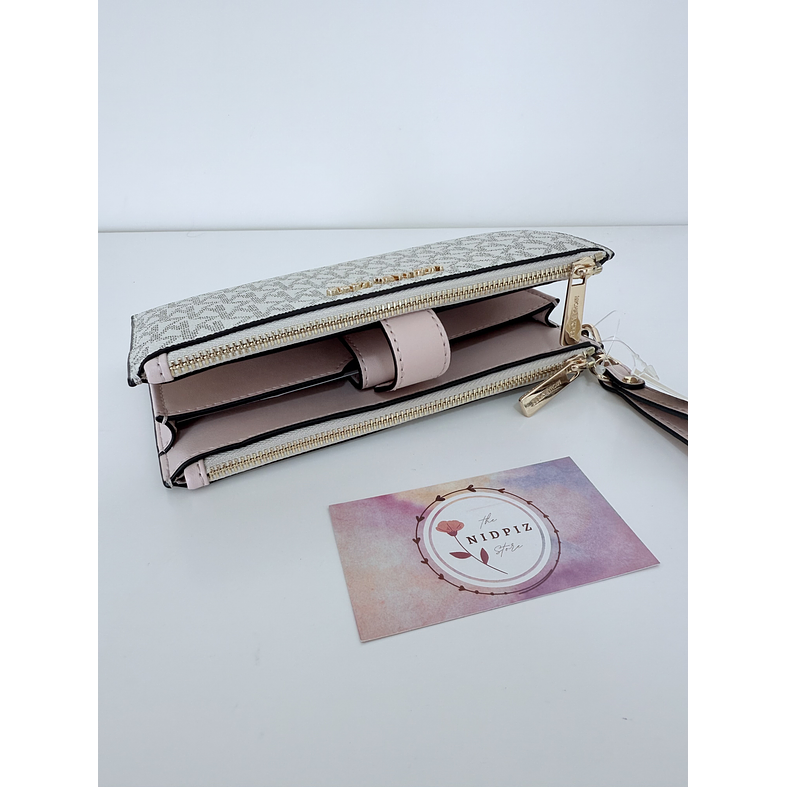 Michael Kors - Billetera Jet Set Travel para Smartphone (Vanilla/Pink) 6