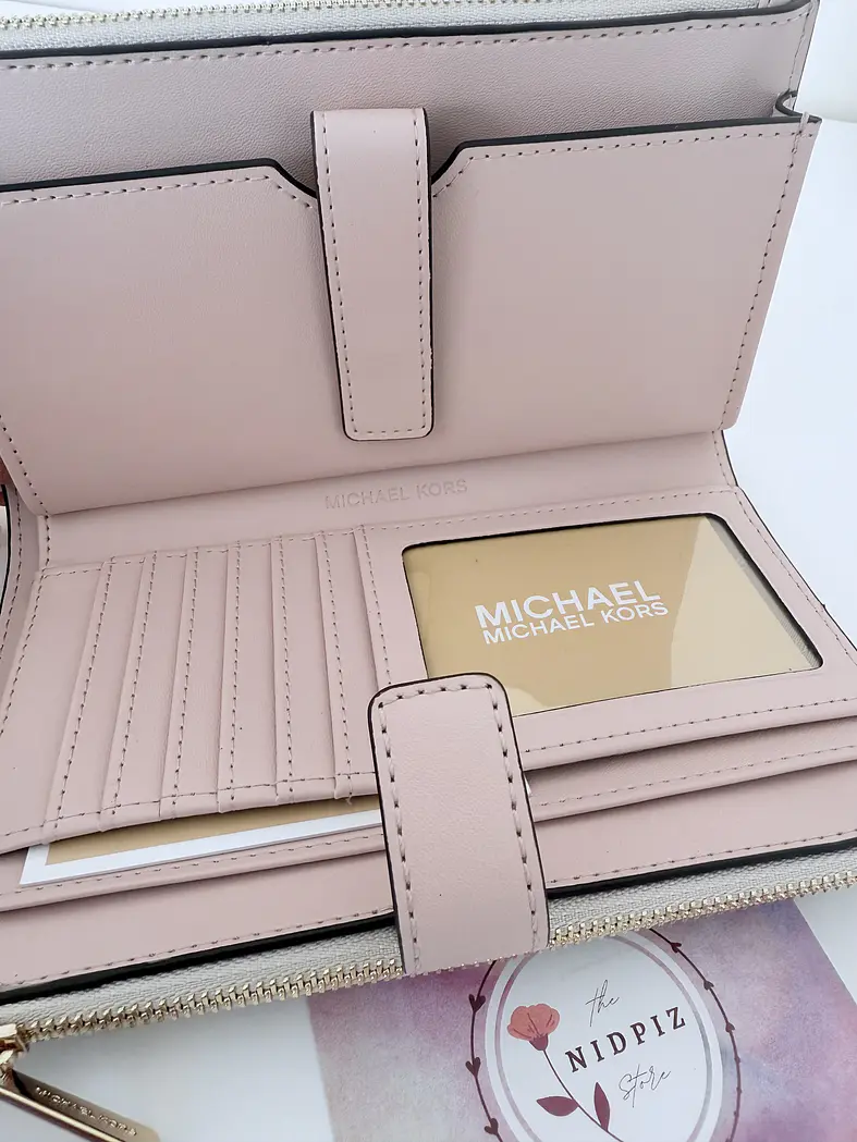 Michael Kors - Billetera Jet Set Travel para Smartphone (Vanilla/Pink) 4