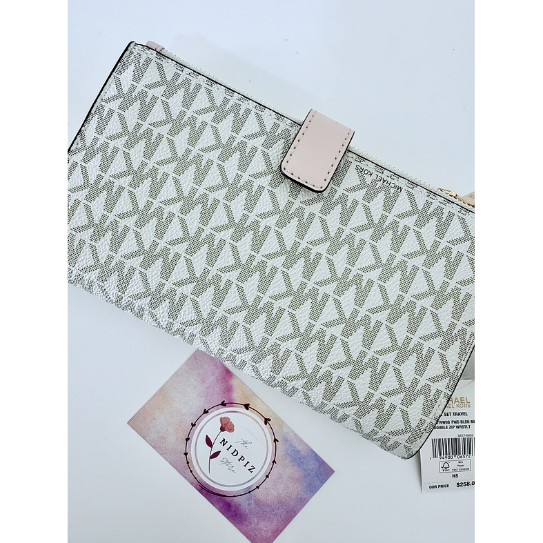 Michael Kors - Billetera Jet Set Travel para Smartphone (Vanilla/Pink) 7