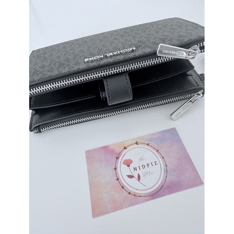 Michael Kors - Billetera Jet Set Travel para Smartphone (Black/Silver) 5