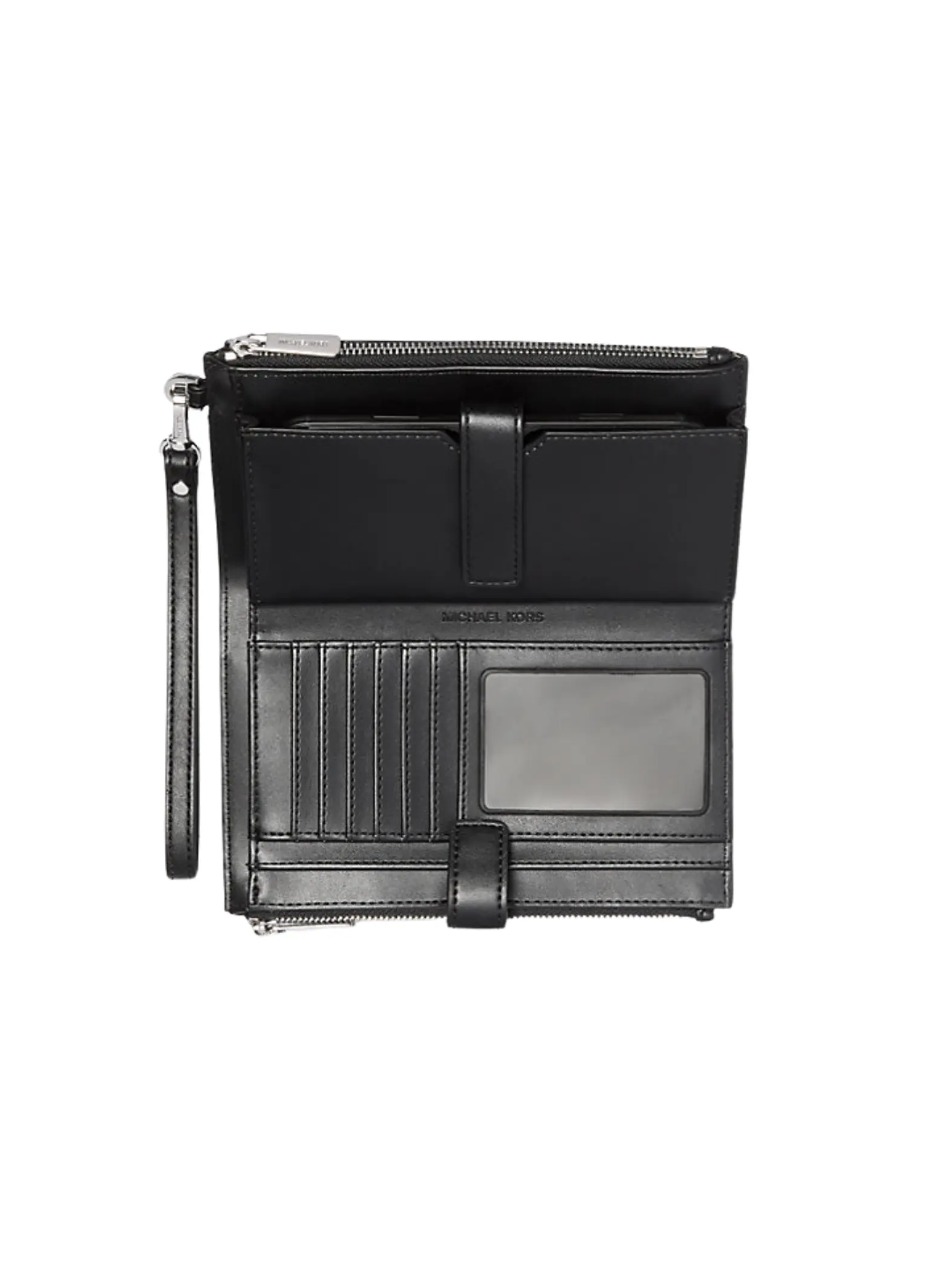 Michael Kors - Billetera Jet Set Travel para Smartphone (Black/Silver) 7