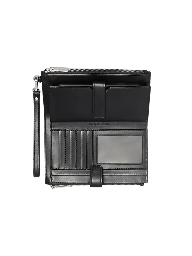 Michael Kors - Billetera Jet Set Travel para Smartphone (Black/Silver) 7