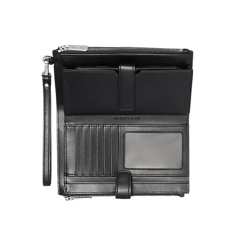 Michael Kors - Billetera Jet Set Travel para Smartphone (Black/Silver) 7