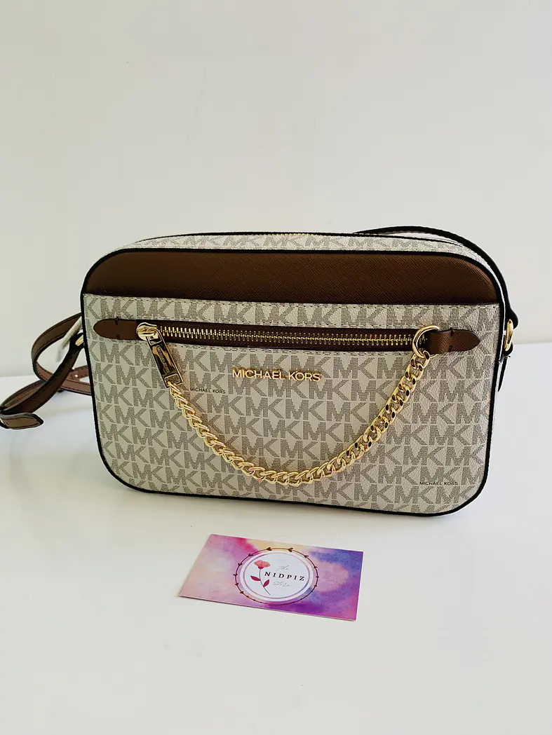 Michael Kors - Jet set travel crossbody (Vanilla-Brown) 2