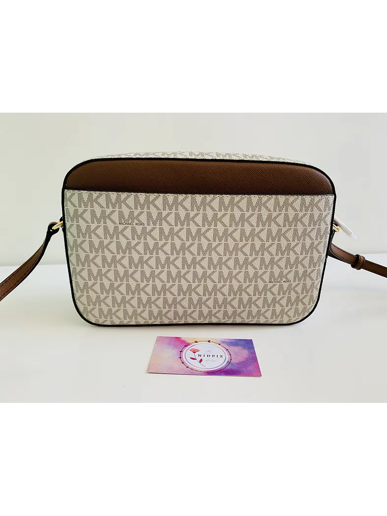 Michael Kors - Jet set travel crossbody (Vanilla-Brown) 3