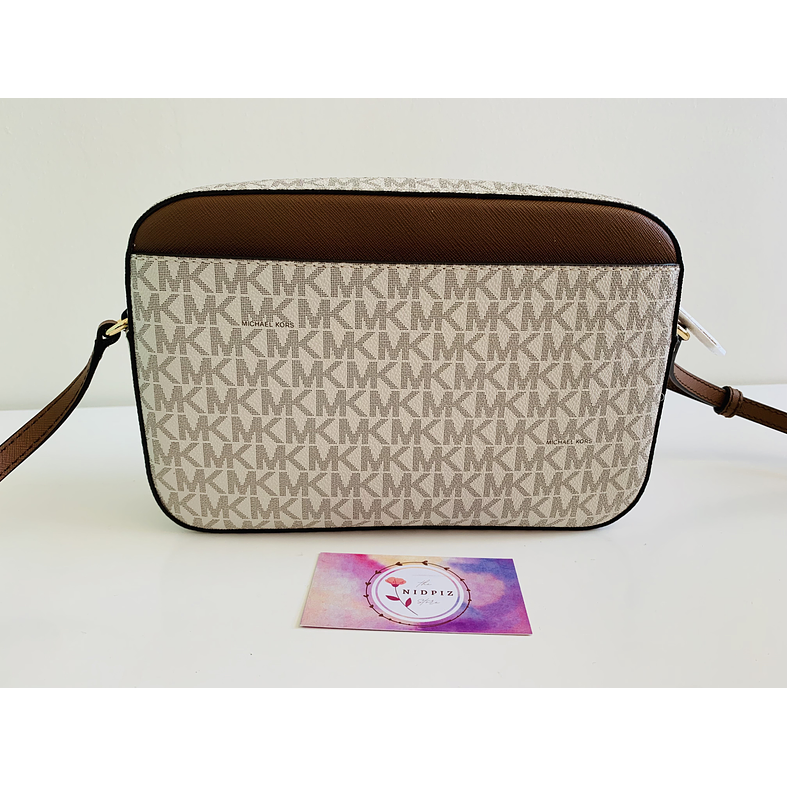 Michael Kors - Jet set travel crossbody (Vanilla-Brown) 3