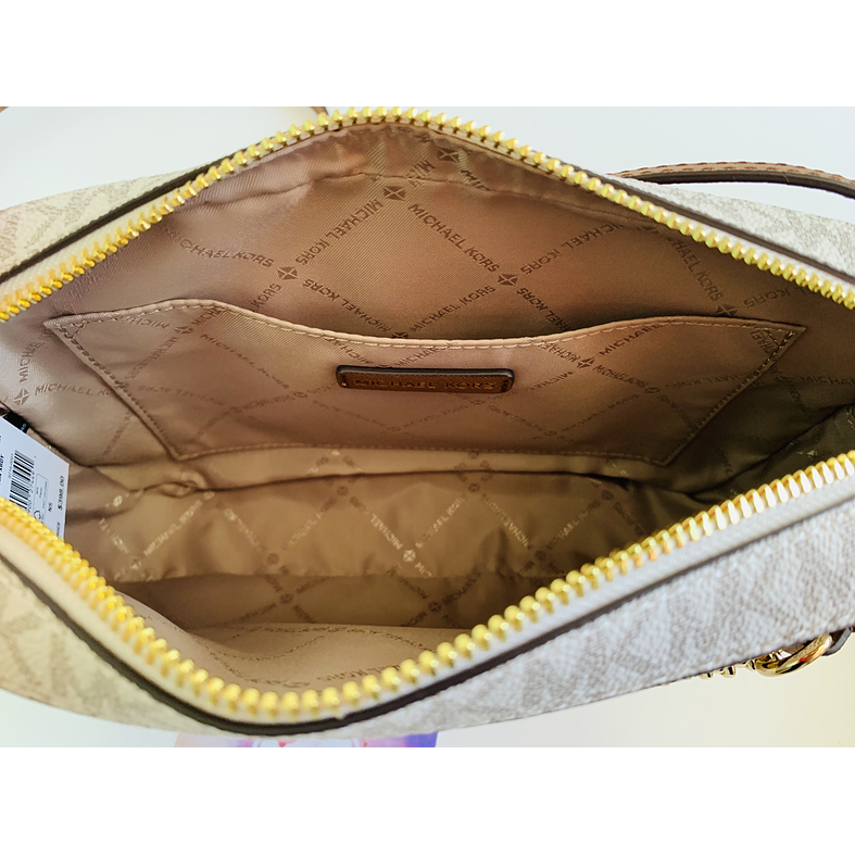 Michael Kors - Jet set travel crossbody (Vanilla-Brown) 4