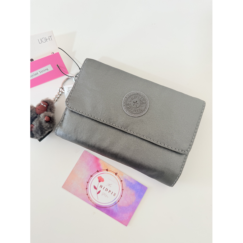 Kipling - Billetera Pixi Grey Metallic 1