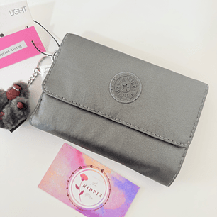 Kipling - Billetera Pixi Grey Metallic