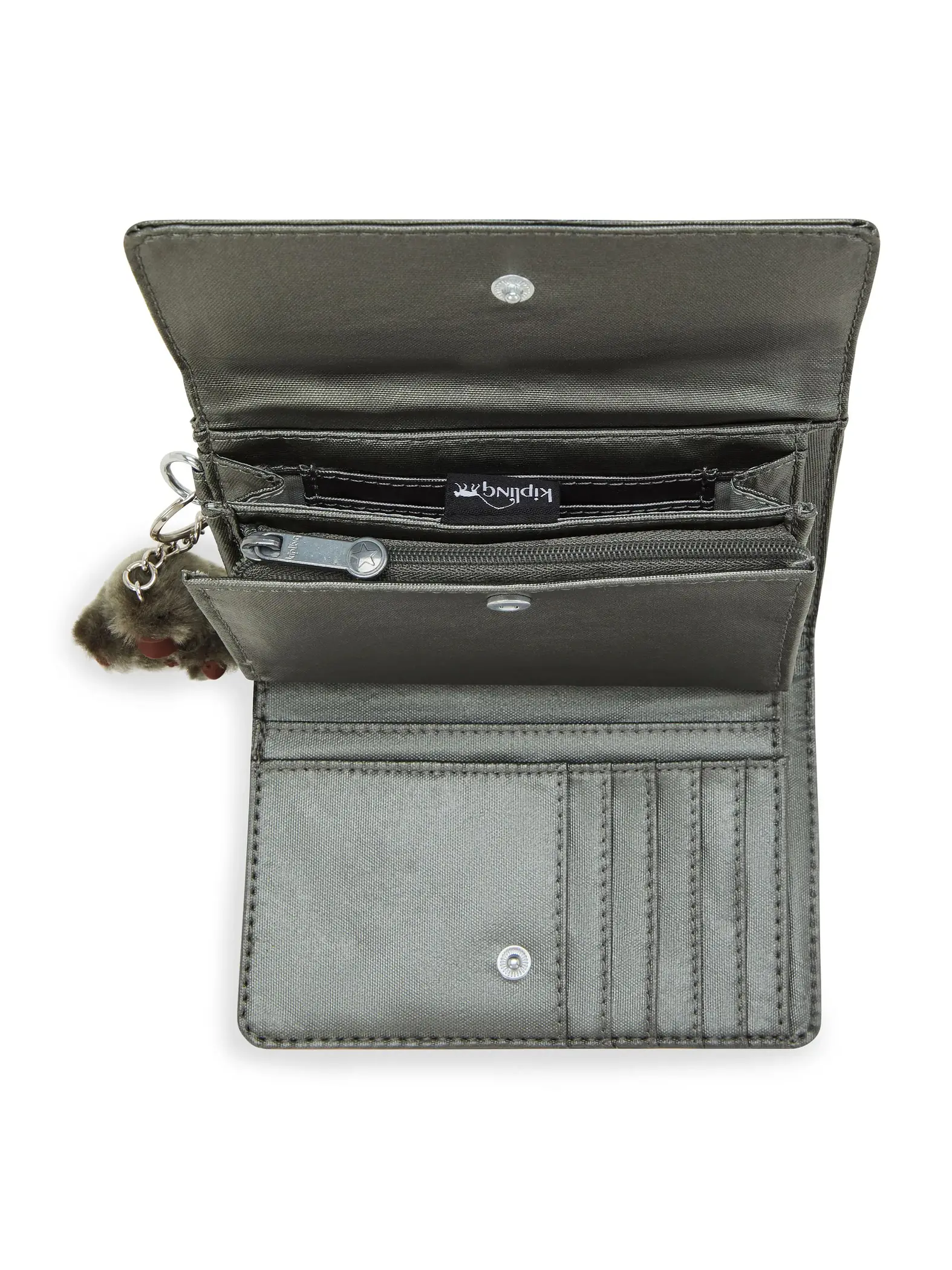 Kipling - Billetera Pixi Grey Metallic 3