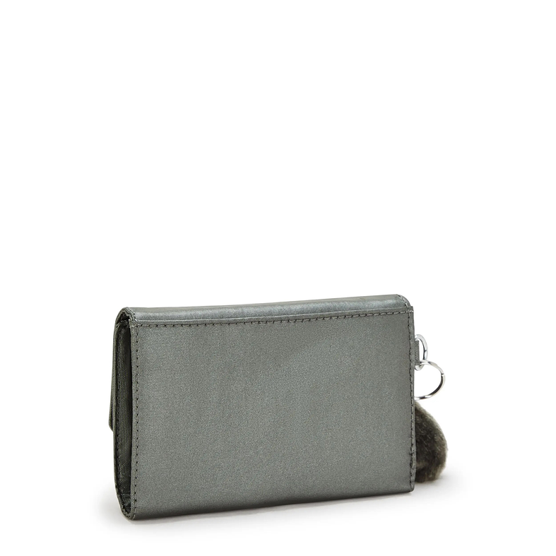 Kipling - Billetera Pixi Grey Metallic 4
